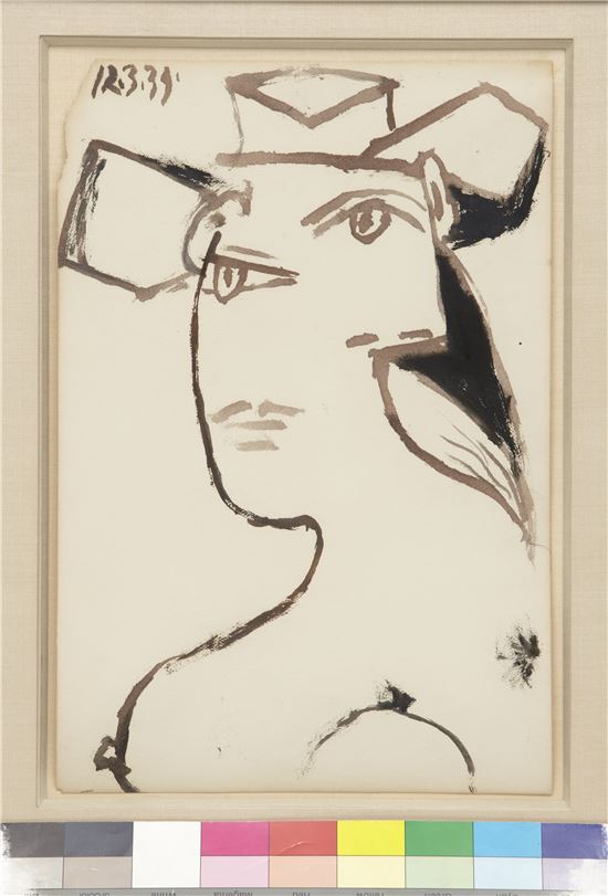 파블로 피카소, '도라 마르의 초상', 1939, gouache on paper, 43×29cm
