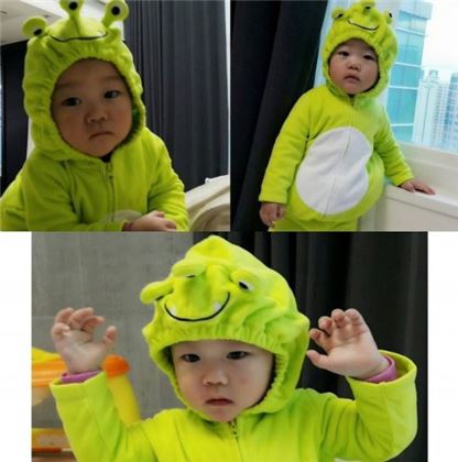 오늘은 할로윈데이, 이동국 아들 대박이 분장 사진 공개…"깜찍한 개구리"