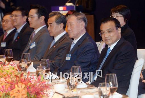 [포토]리커창 중국 총리 만난 재계 총수들 