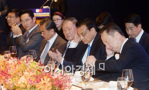 [포토]韓 재계 총수들 만난 리커창 中 총리 