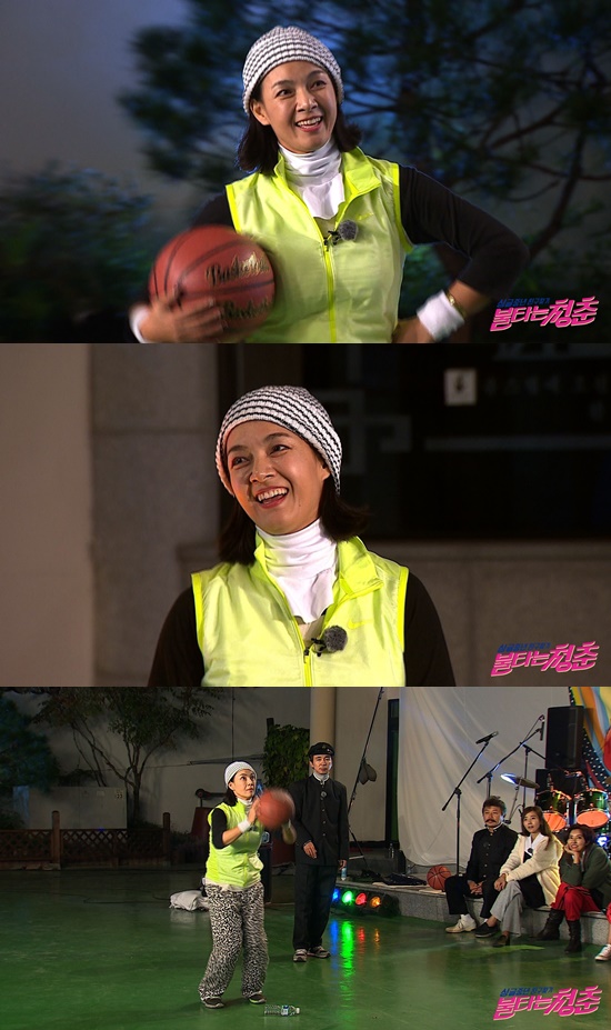 '불타는 청춘'에서 박선영이 수준급의 농구 실력을 공개했다. 사진=SBS '불타는 청춘'
