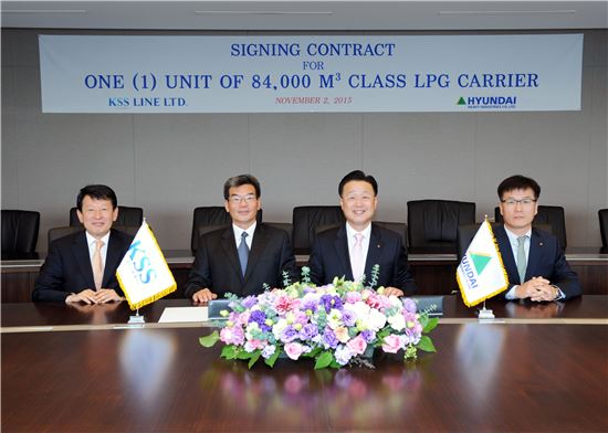 KSS해운, 현대중공업과 초대형가스운반선 신조계약