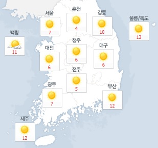 날씨예보. 사진=기상청 홈페이지 캡처