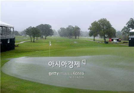 샌더슨팜스챔피언십의 격전지 잭슨골프장 18번홀 그린. 잭슨(美 미시시피주)=Getty images/멀티비츠 