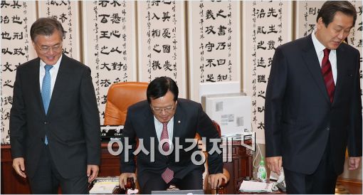 [포토]선거구 획정, 회동 갖는 김무성·문재인