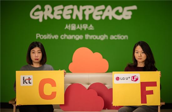 그린피스가 공개한 국내 주요 웹사이트 친환경 점수