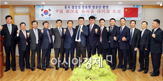 한국과 중국의 장흥(長興), 두 달 만에 재회 “우정 과시”