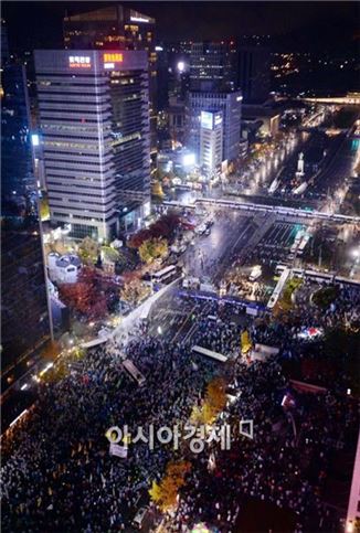 ▲지난달 14일 서울 광화문 일대에서 열린 '민중총궐기' 대회(사진=아시아경제DB)