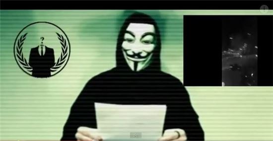 국제 해커단체 어나니머스. 사진=유튜브 영상캡처