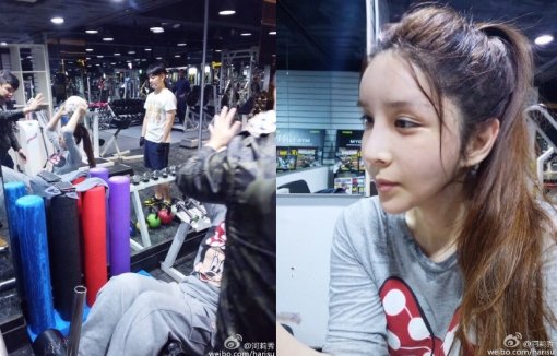 하리수, 남편 미키정과 함께한 헬스장 데이트 사진 공개