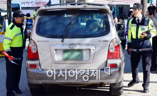 [포토]경찰, 조계사 검문