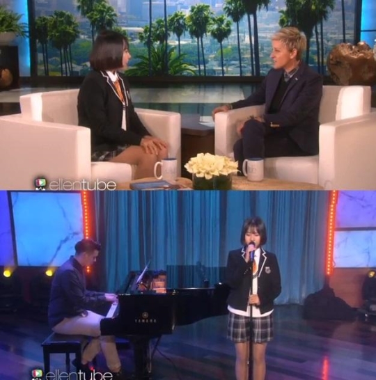 '한국의 아델' 여고생 이예진, 미국 엘렌 쇼 출연