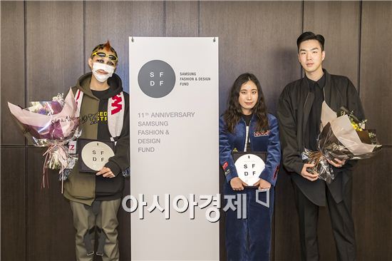 제11회 SFDF 수상자인 (왼쪽부터) 박종우, 서혜인, 이진호