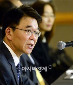 25일 오전 서울 메리어트호텔에서 열린 주택업계 간담회에 참석한 강호인 국토교통부 장관이 인사말을 하고 있다. 