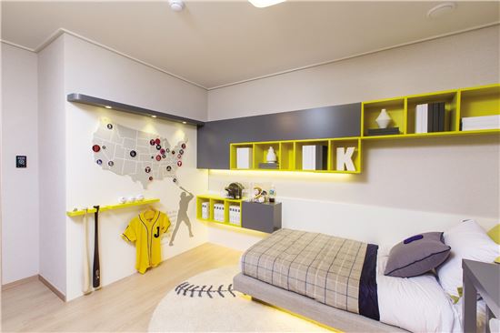서울 강남에 들어설 '청담 린든그로브' 아파트 자녀방에는 집중력을 향상시켜주는 'LED 감성조명시스템'이 적용된다. 