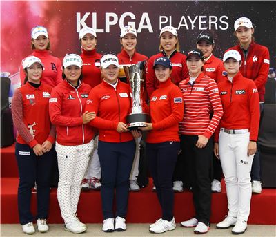 KLPGA 대표팀이 챔피언스트로피 2015를 앞두고 필승을 선언했다. 