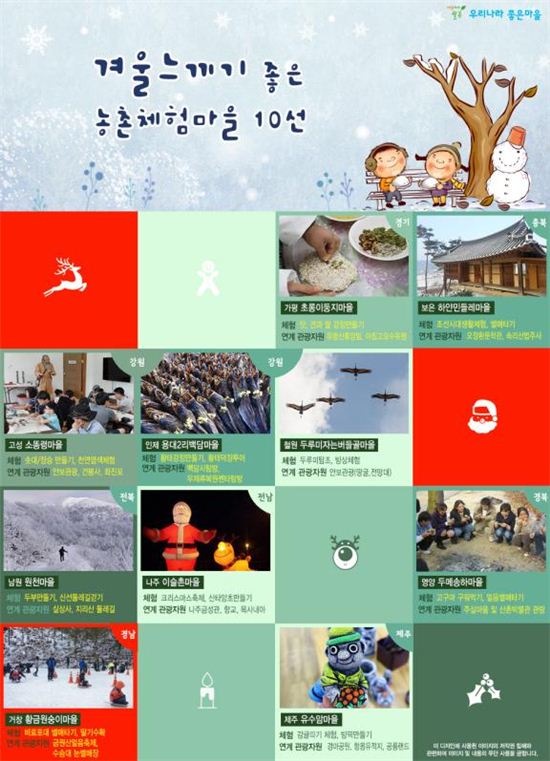 겨울 느끼기 좋은 농촌체험마을 10곳