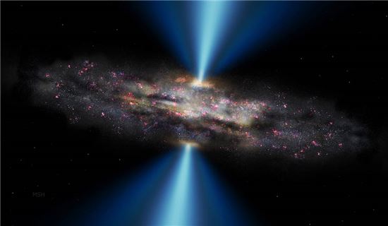 ▲보통 은하에 거대한 블랙홀이 발견돼 관심을 모으고 있다.[사진제공=NASA]