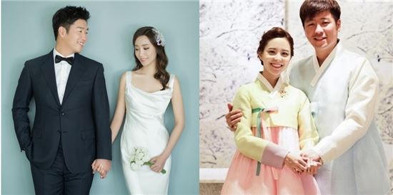 강민호·송은범, 오늘 품절남 됐다…'아름다운 신부들' 맞았네