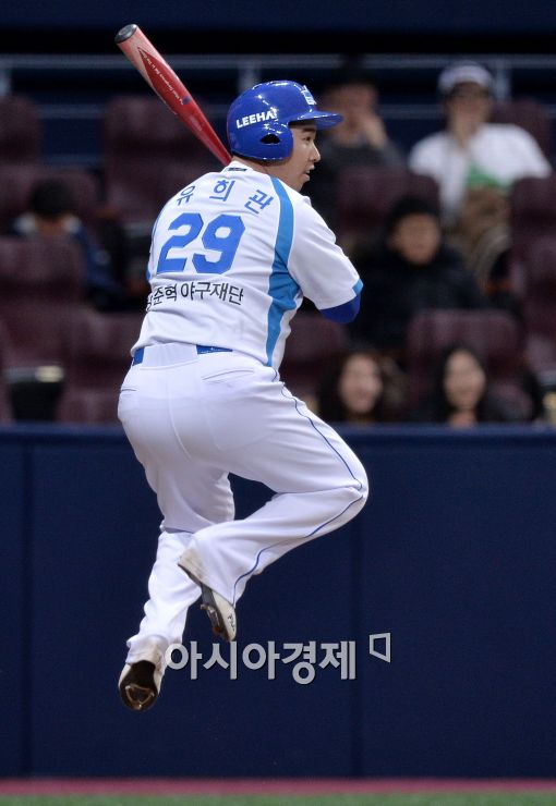 [포토]유희관, '개그 욕심 못 버리겠어요'