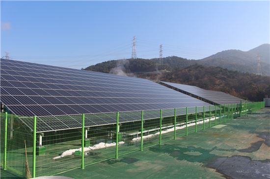 전북 목우촌 김제육가공공장에 설치된 태양광 발전시설(제공:농협)
