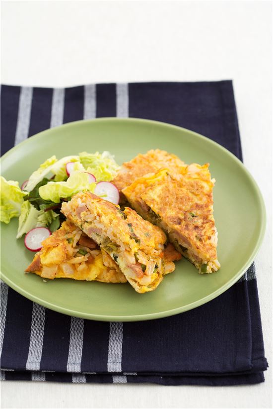 「오늘의 레시피」김치볶음밥 프리타타