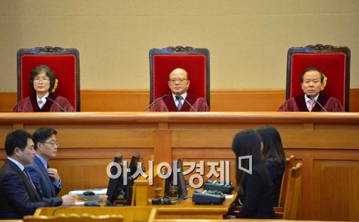 [포토]헌재, 한일청구권 협정에 대한 헌법소원 심판선고 