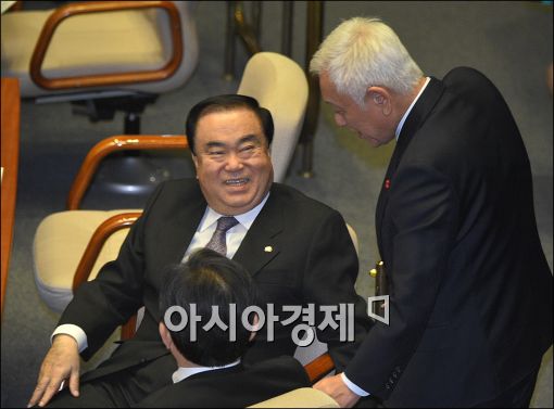[포토]중진의원 만나는 김한길 전 대표