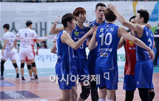 [포토]대한항공 '오늘 분위기 좋아'