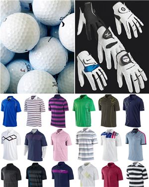 골프공과 장갑, 셔츠 등 연말연시 적은 비용으로 선물할 수 있는 아이템들. 사진=골프다이제스트