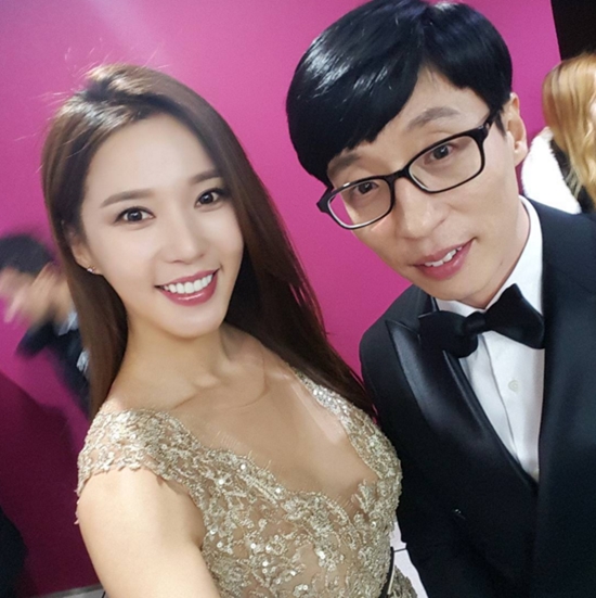 mbc연예대상2015 참석한 레이양 유재석 / 사진= mbc연예대상2015 참석한 레이양 인스타그램