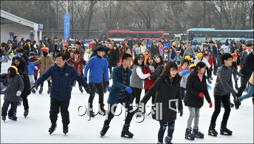 [포토]서울광장 스케이트장 찾은 시민들