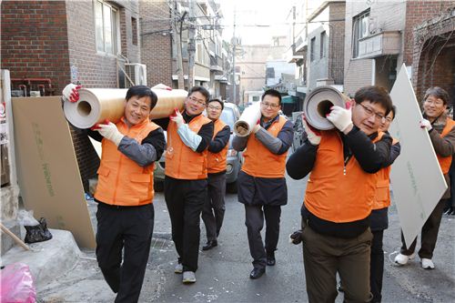 한화 신임 임원, 소외계층 찾아 봉사활동