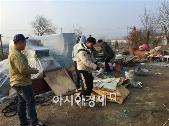 광주 제1전투비행단 사랑나무봉사회, 곡성서 자원봉사