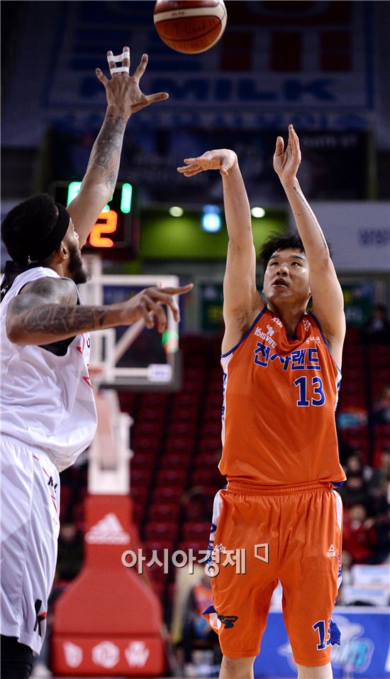 [포토]'슈터'주태수, '공은 이미 떠났어'