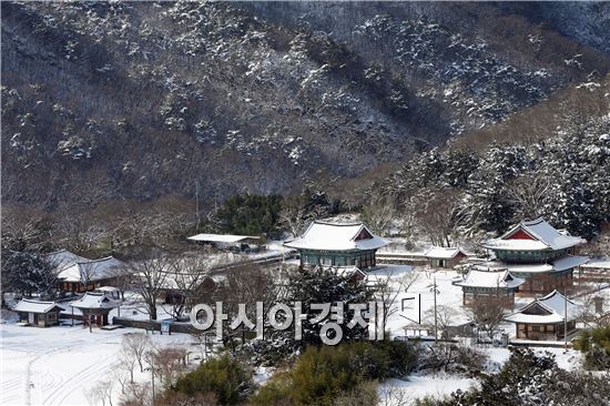 [포토]눈 덮인 천년고찰 장흥 보림사