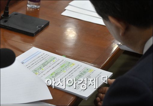 [포토]강신명 경찰청장, 아동학대 관련 보고서 확인