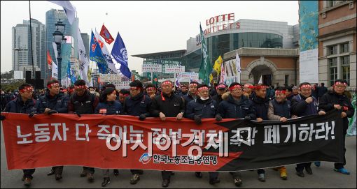 [포토]노동개악법 저지 거리행진
