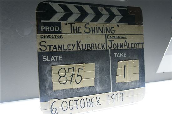 스탠리 큐브릭 감독이 영화 '샤이닝' 촬영 당시 사용했던 클랩보드