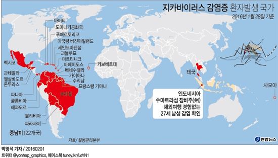 [지카확산]연 4만명 브라질↔한국 출입국…지카바이러스 방역 비상 
