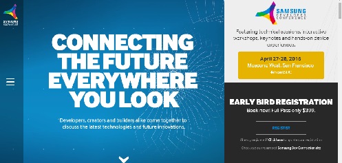 삼성 개발자 컨퍼런스 공식사이트 화면
