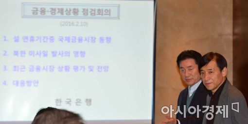 [포토]이주열 총재, 금융·경제상황 점검회의 참석 