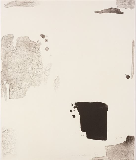 이우환, 기항지(기착지) 1, 1991, 석판화, 89×79cm