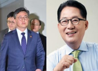 (왼쪽) 홍용표 통일부 장관 (오른쪽) 박지원 의원 / 사진 = 아시아경제 DB
