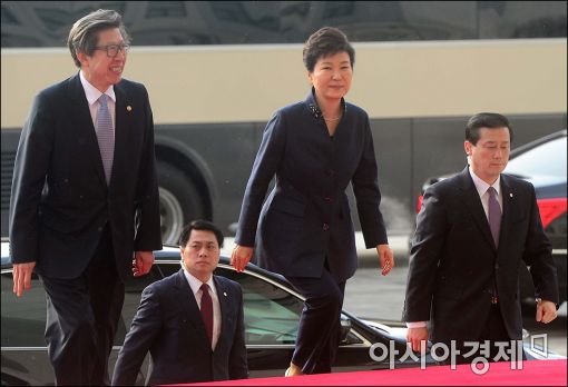[포토]국회 도착한 박근혜 대통령