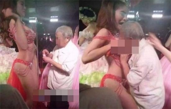 노인 여행객, 태국 트랜스젠더 댄서 가슴에 기습 입맞춤…"떨어지지 않아"