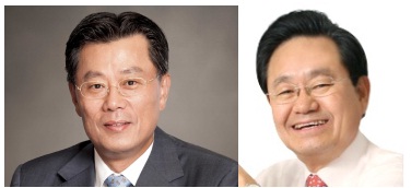 ▲왼쪽부터 조대식 SK㈜ 사장, 임민규 SK머티리얼즈 사장