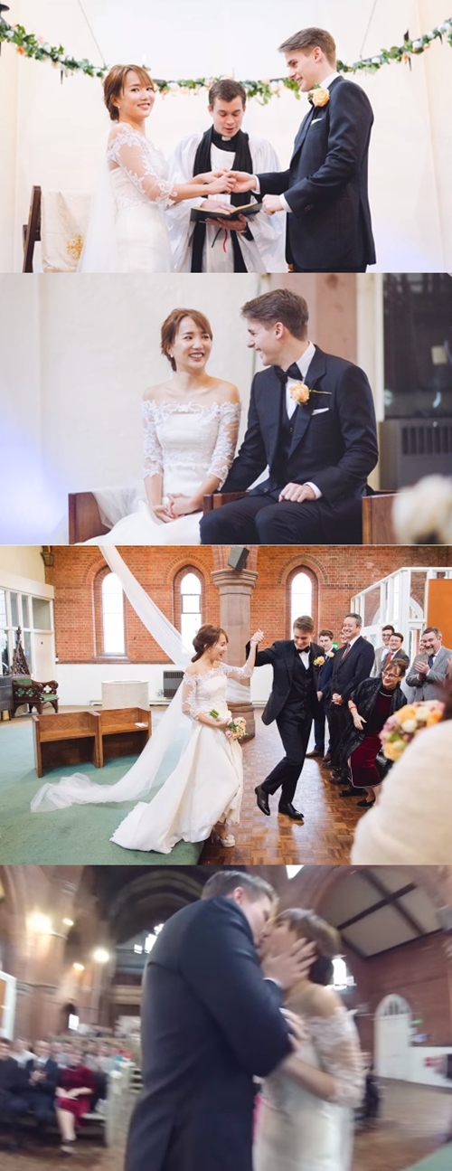 국가비-조쉬 캐럿, 영국서 치른 결혼식서 ‘달콤한 키스’