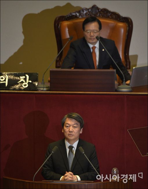 [포토]비교섭단체대표 연설하는 안철수 대표
