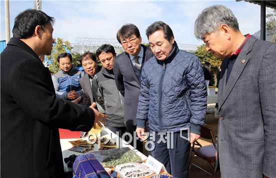 이낙연 전남도지사, 장흥 황칠 소득숲 재배단지 둘러봐